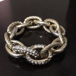 J Crew Gold Chain Look Like Stretch Bracelet
